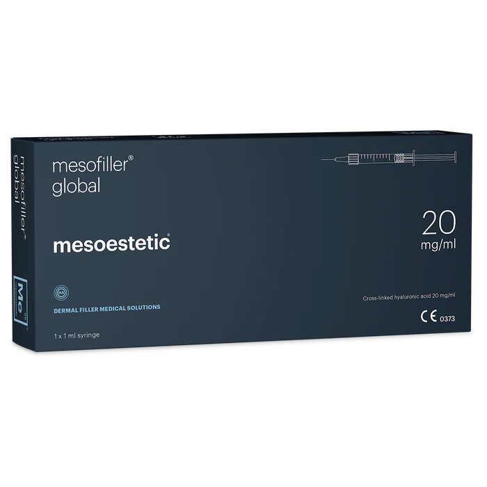 mesoestetic mesofiller global packaging on a white background
