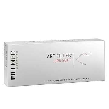 Box of Fillmed Art Filler Lips Soft on a white background